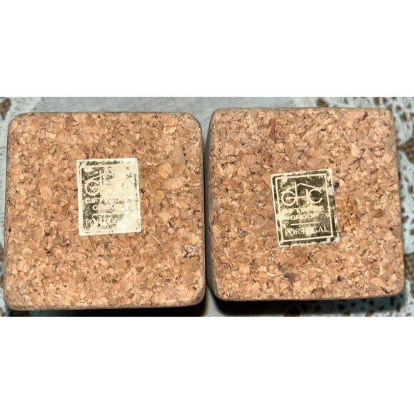 Cork Candle Holders Pair Tapers Minimalist Basic Decor Rustic Accent Portugal - Picture 5 of 7